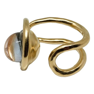 LAH - Eclipse Anillo de Sello Bicolor | Azul claro