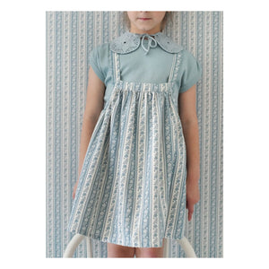 Soor Ploom - Camiseta fruncida de algodón orgánico Sundae | Azul hielo