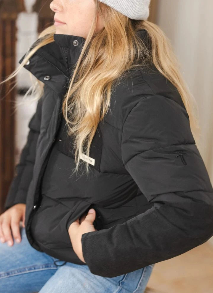 Töastie - Chaqueta acolchada Helix de fibra reciclada | Negra