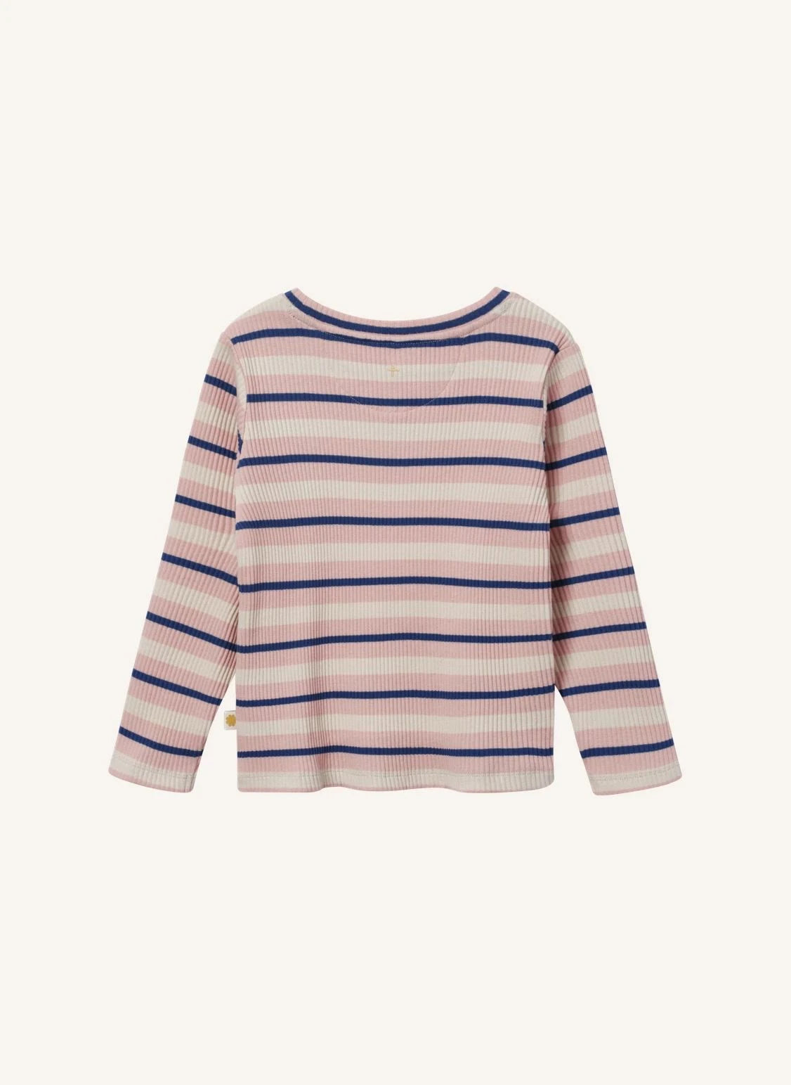 Goldie + Ace - Camiseta de canalé a rayas | Rosa