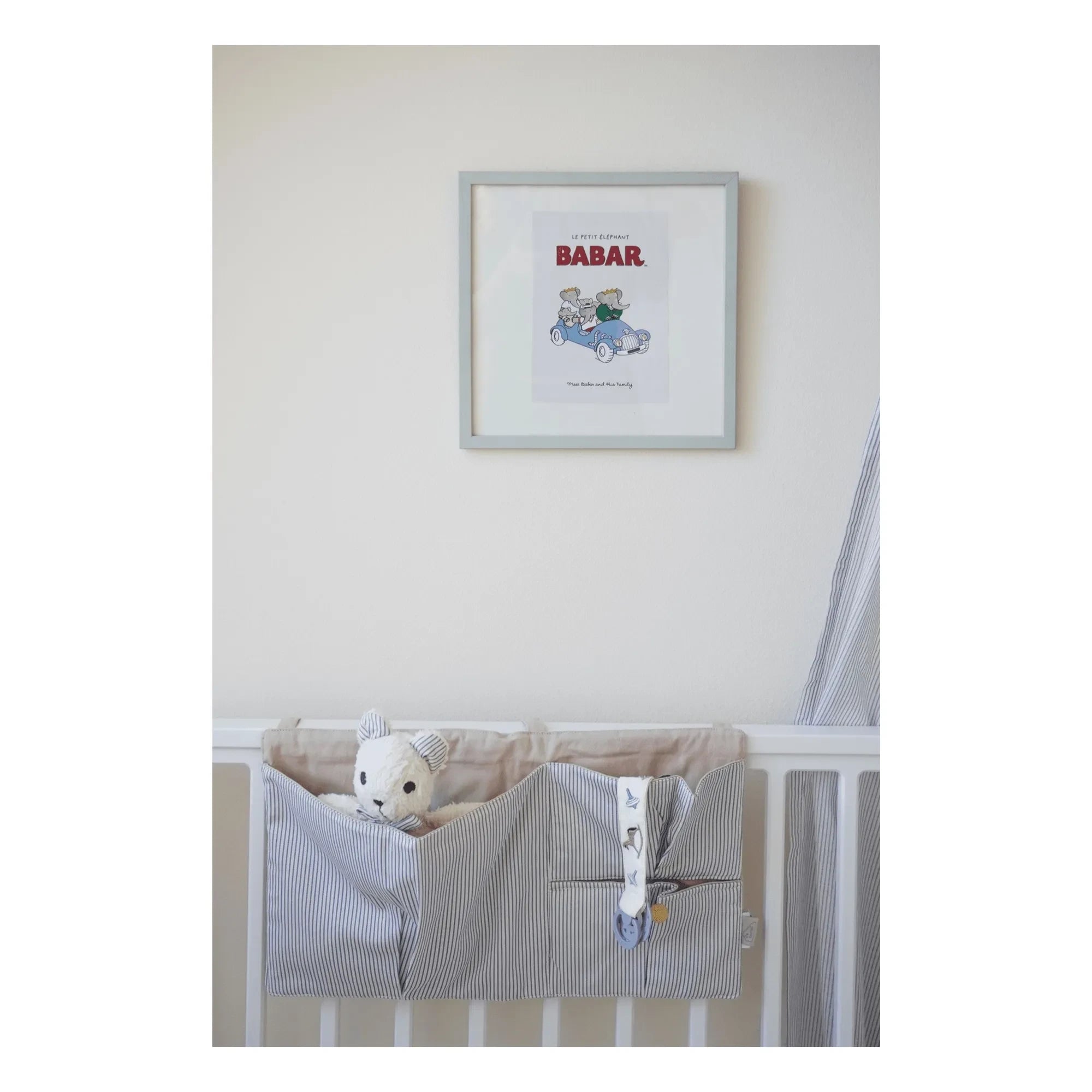 Cam Cam - Correa para chupete bordada Vintage Toys | Beige