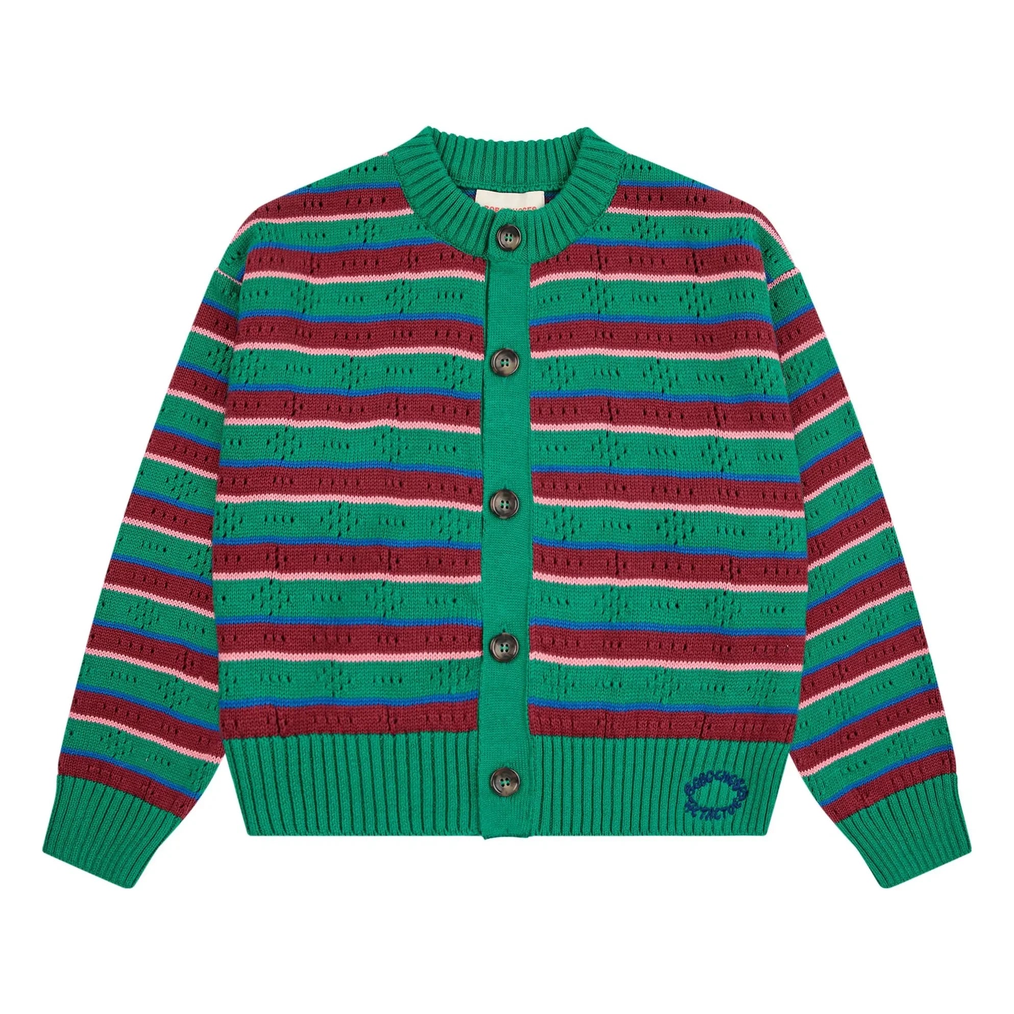 Bobo Choses - Camiseta sin mangas de algodón orgánico a rayas | Verde