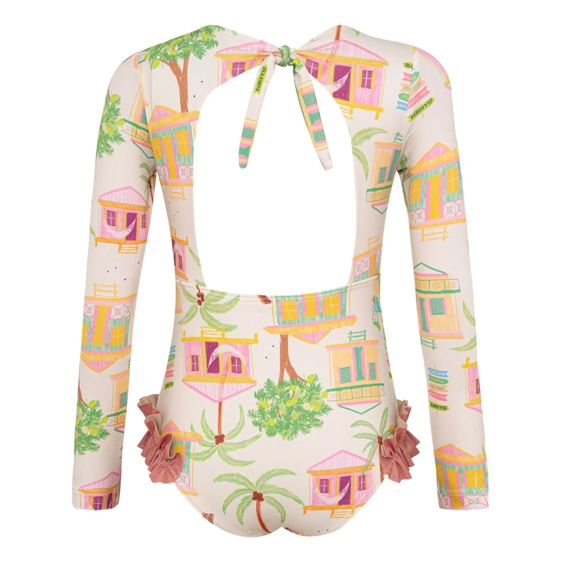 Pepita & Me - Alana Island Traje de baño de manga larga | Crudo