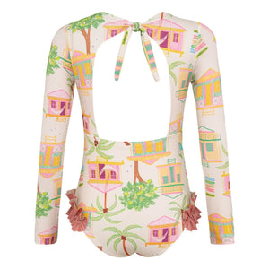 Pepita & Me - Alana Island Traje de baño de manga larga | Crudo
