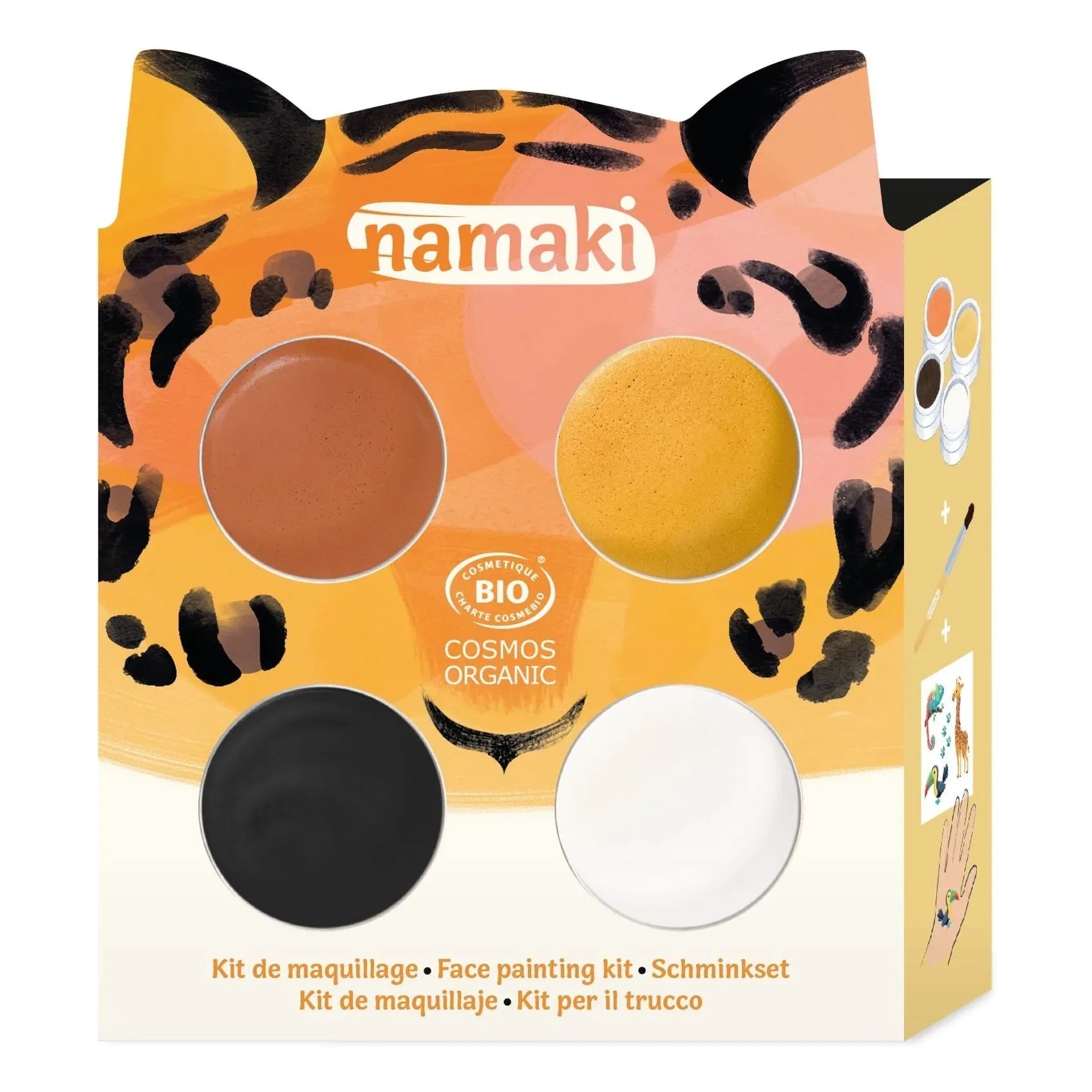 Namaki - Paleta de maquillaje 4-Sombras Tigre | Naranja