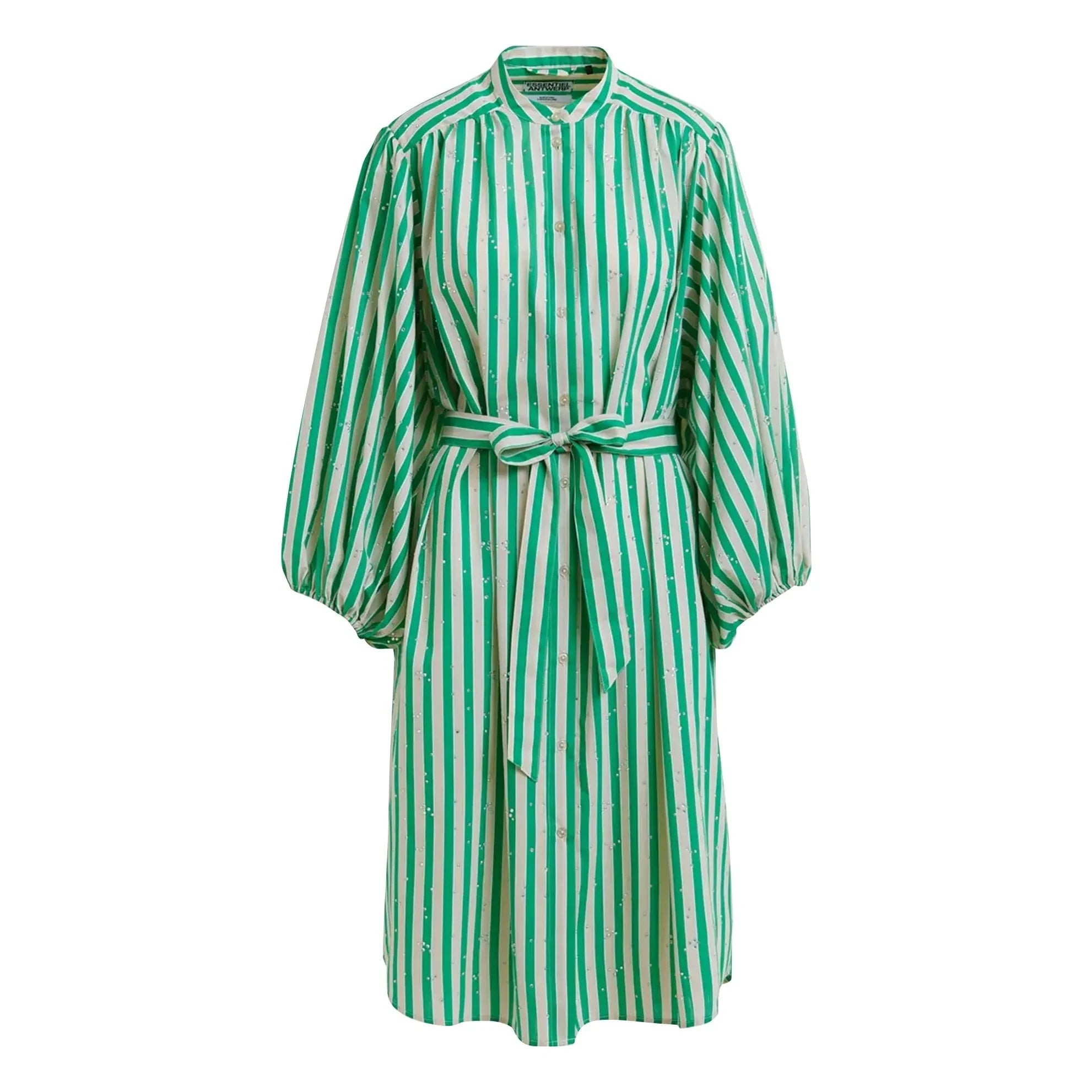Essentiel Antwerp - Vestido a Rayas Jodianna | Verde