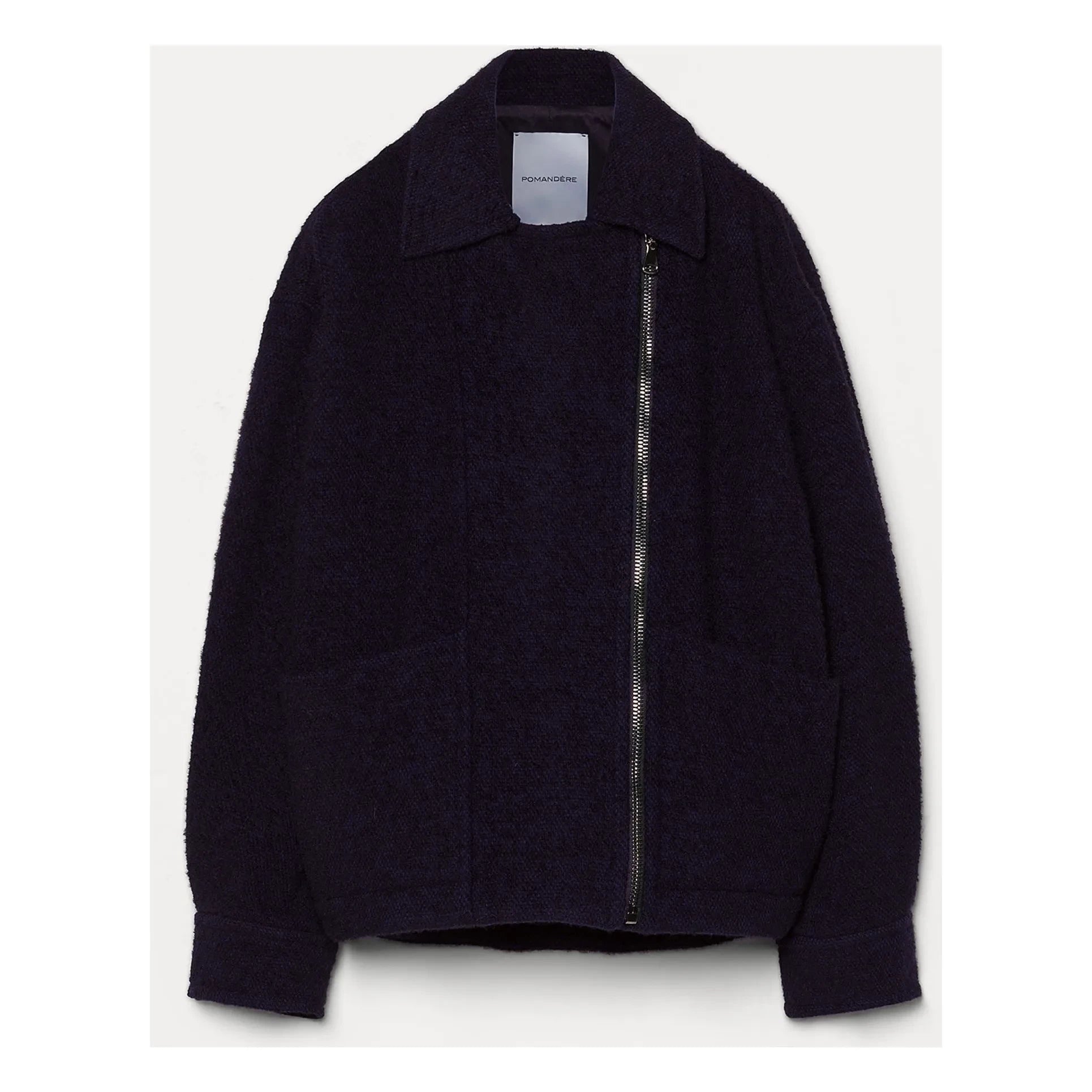 Pomandère - Yün Fermuarlı Kaban | Lacivert
