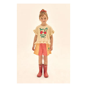 Jelly Mallow - Camiseta con volantes Cherry Eyes | Marfil