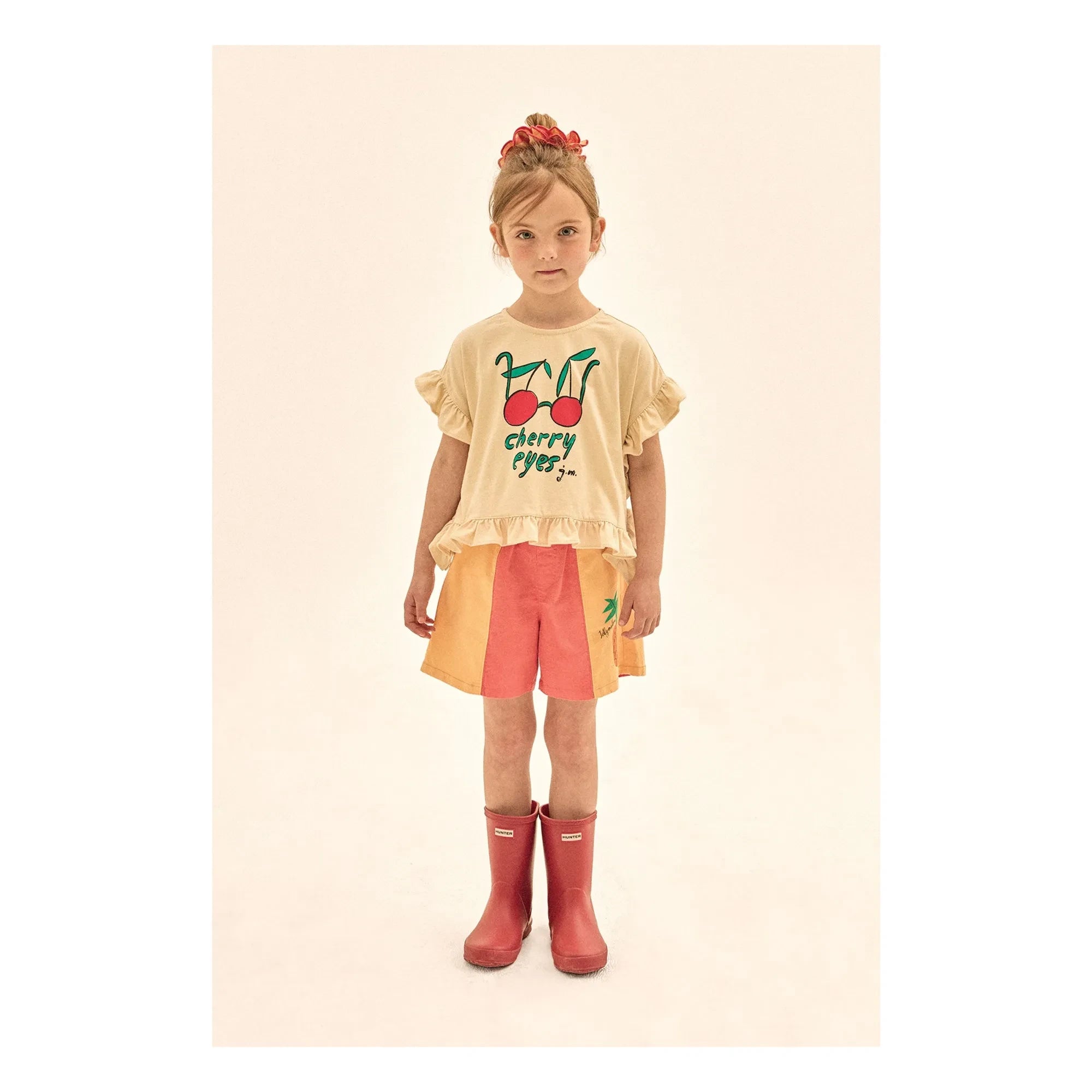 Jelly Mallow - Camiseta con volantes Cherry Eyes | Marfil