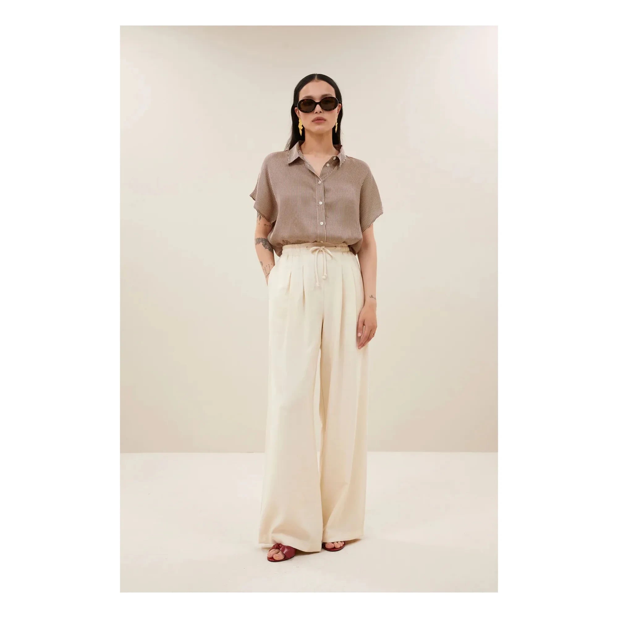 By Bar - Camisa de rayas Karly | Roja