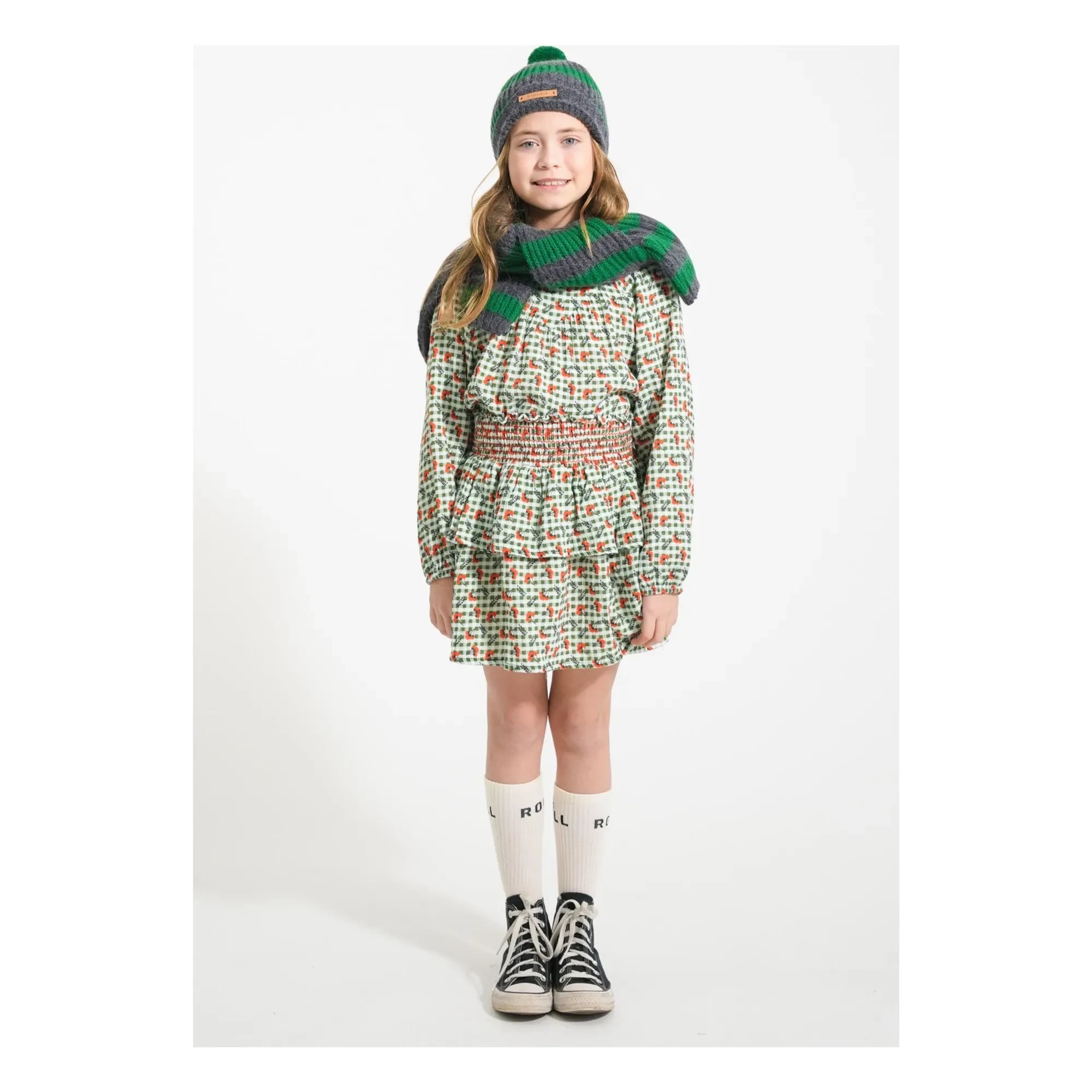 Piupiuchick - Blusa Floral a Cuadros | Verde