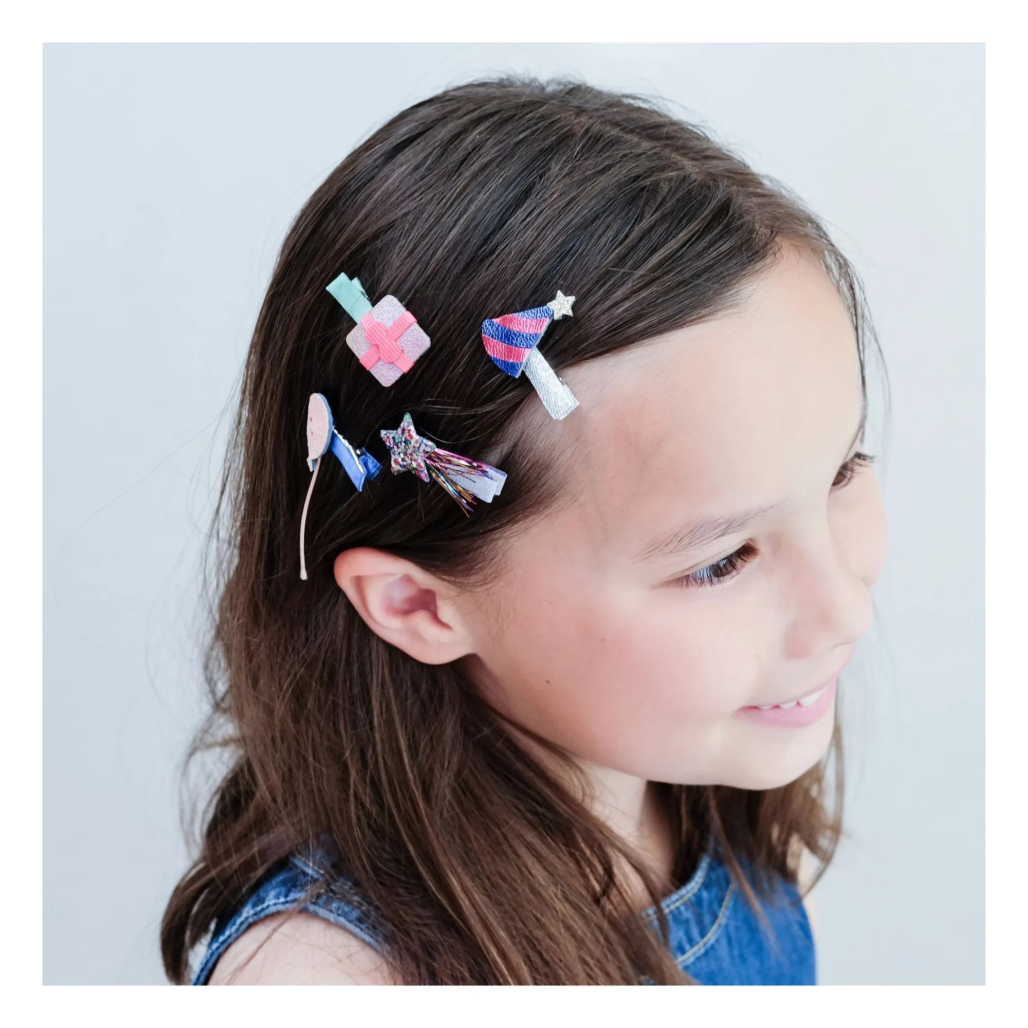 Mimi & Lula - Set de 8 Mini Horquillas para Fiesta de Cumpleaños | Rosa