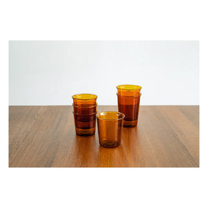 Kinto - Vaso de doble pared de cristal fundido - 250 ml | Ámbar