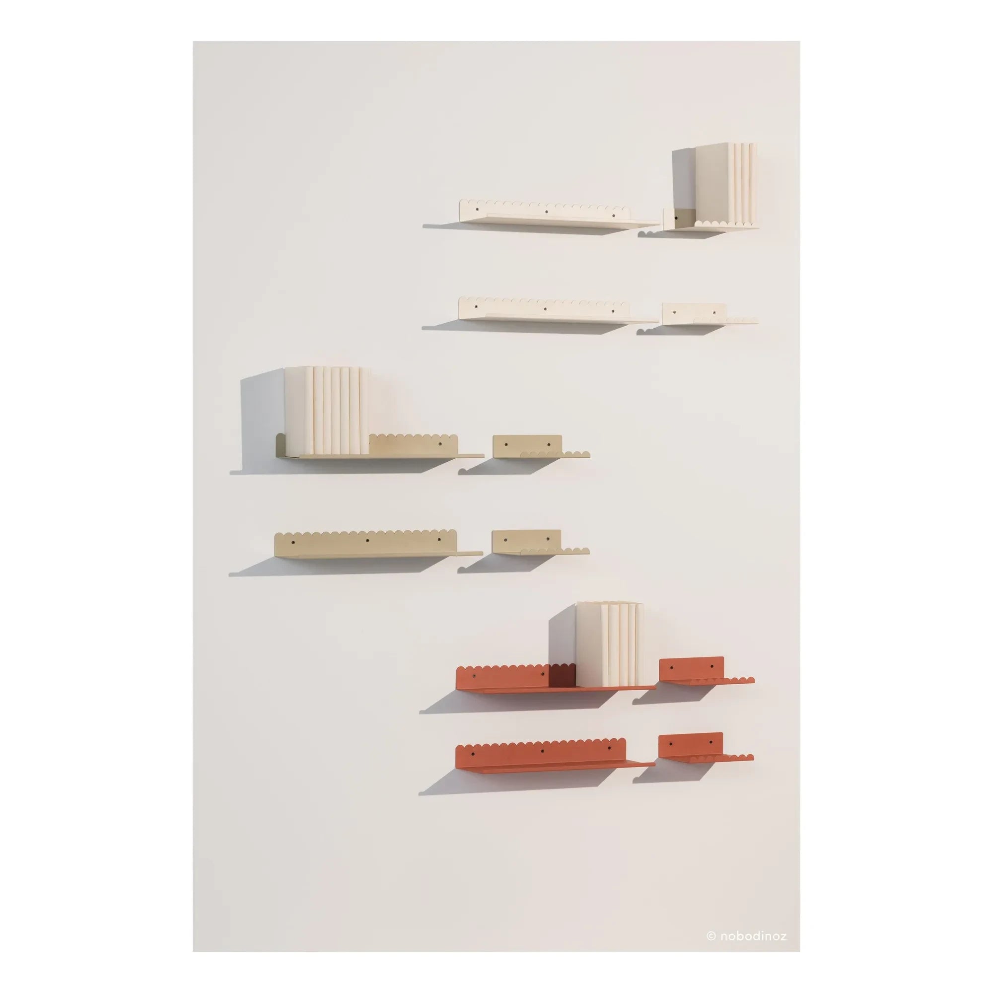 Nobodinoz - Estante de pared Vibes 50x16 cm | Terracota
