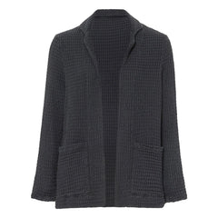 Masscob - Chaqueta Algar Waffle de algodón y lino | Gris carbón