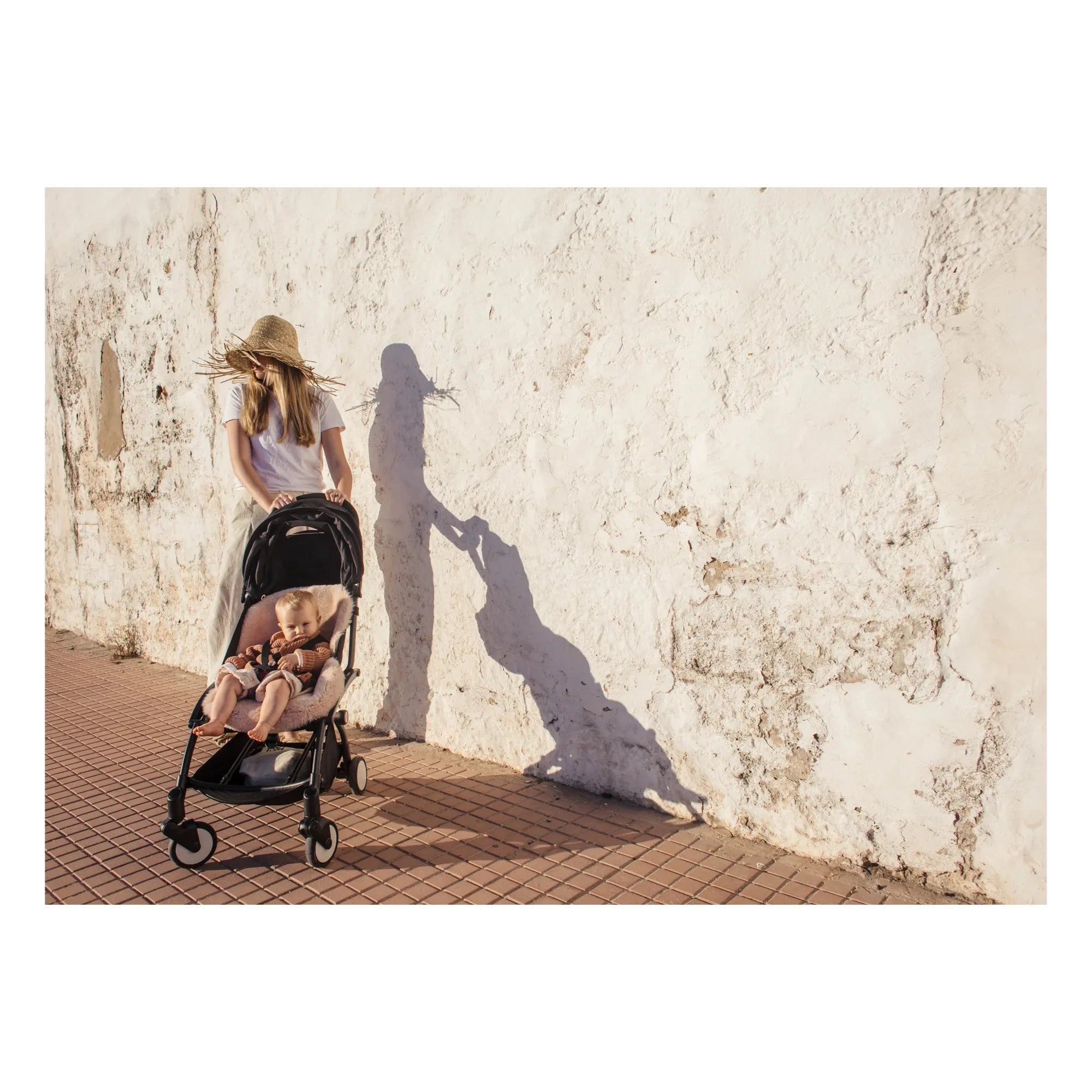 BINIBAMBA - Piel de cordero para cochecito y portabebés - 68x44 cm | Rosa