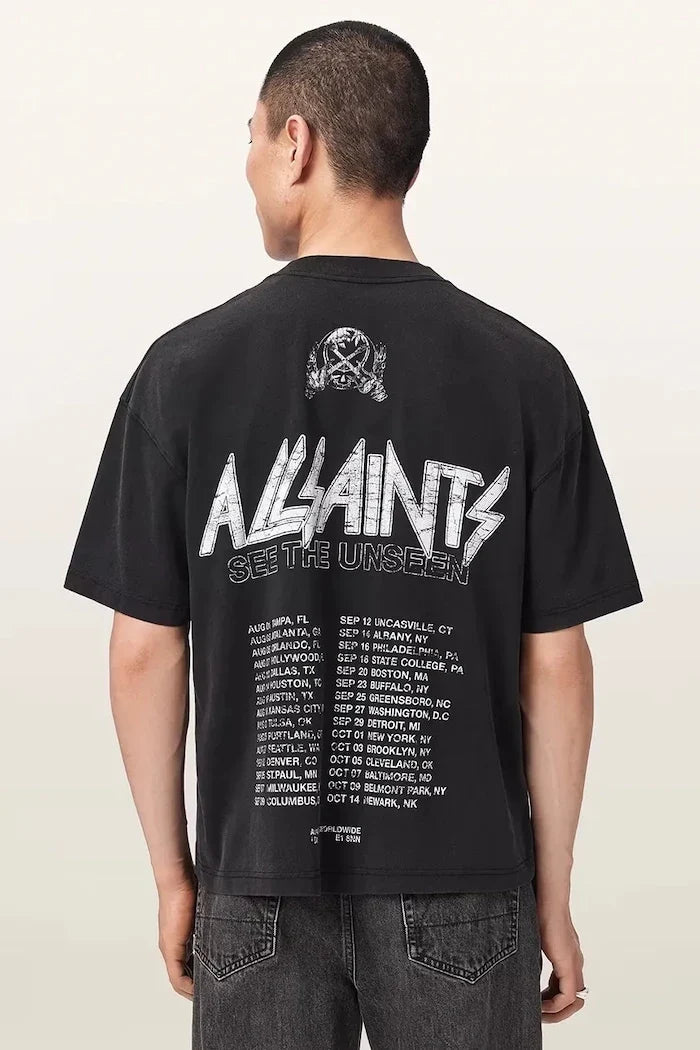 Camiseta de algodón para hombre AllSaints CHROMIUM