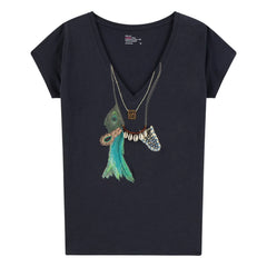 Leon & Harper - T-shirt Tonton Feather de algodón orgánico | Carbon
