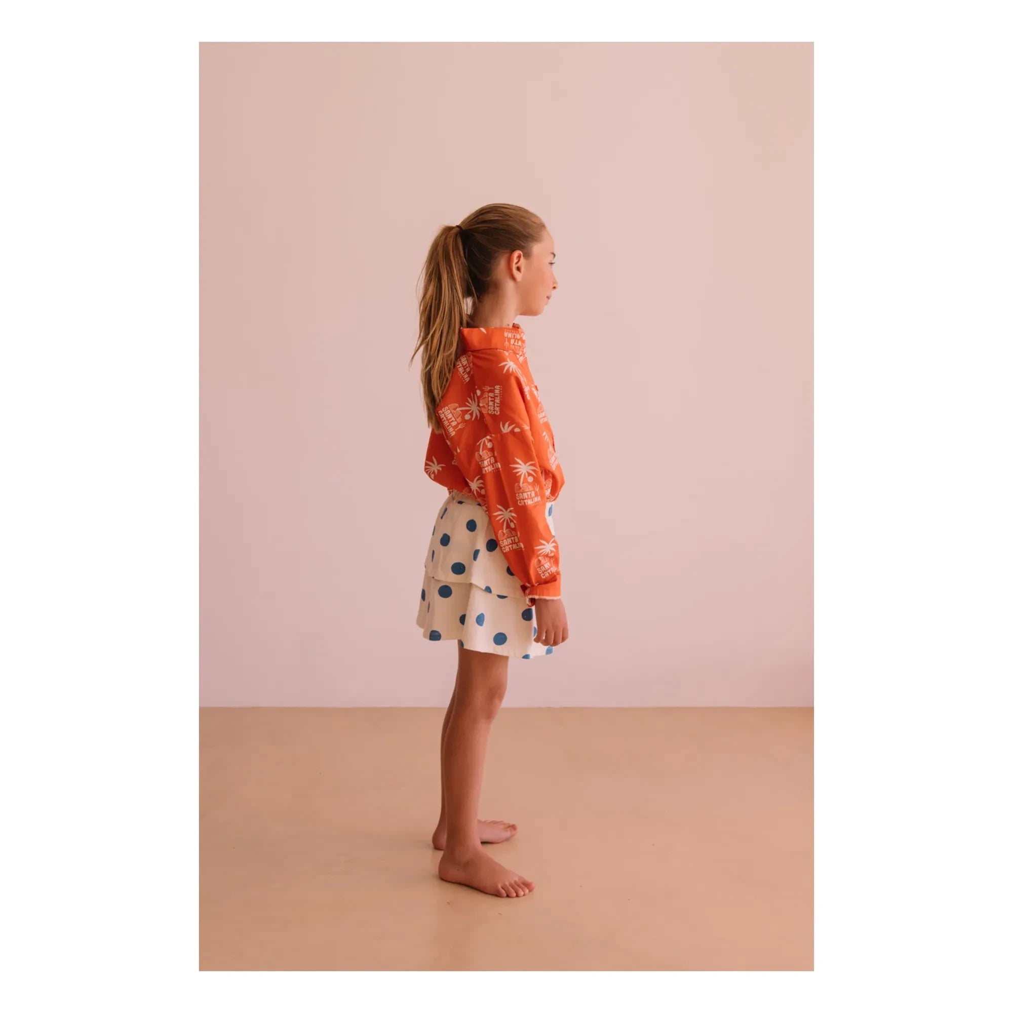 We Are Kids - Falda lila de algodón orgánico con lunares | Blanco