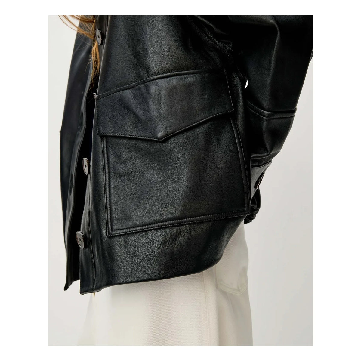 Sessùn - Chaqueta de cuero Harriboyd | Negro