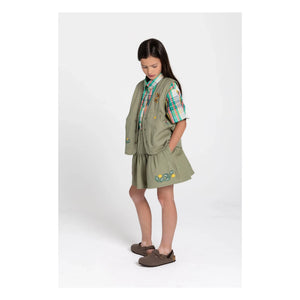 Hundred Pieces - Falda Kaya Fleurie | Verde almendra