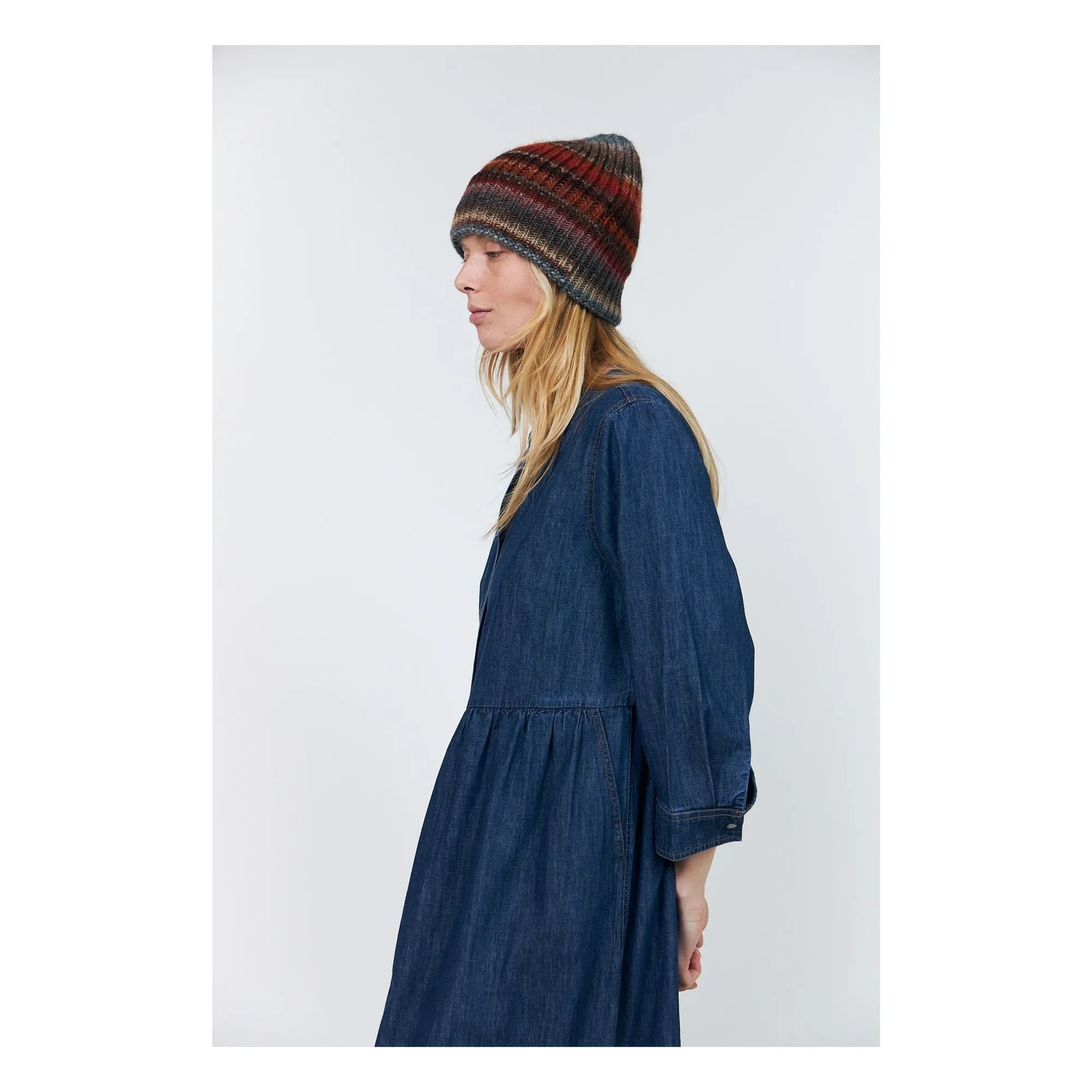 Lollys Laundry - Aliya Denim Pamuk Elbise | Lacivert