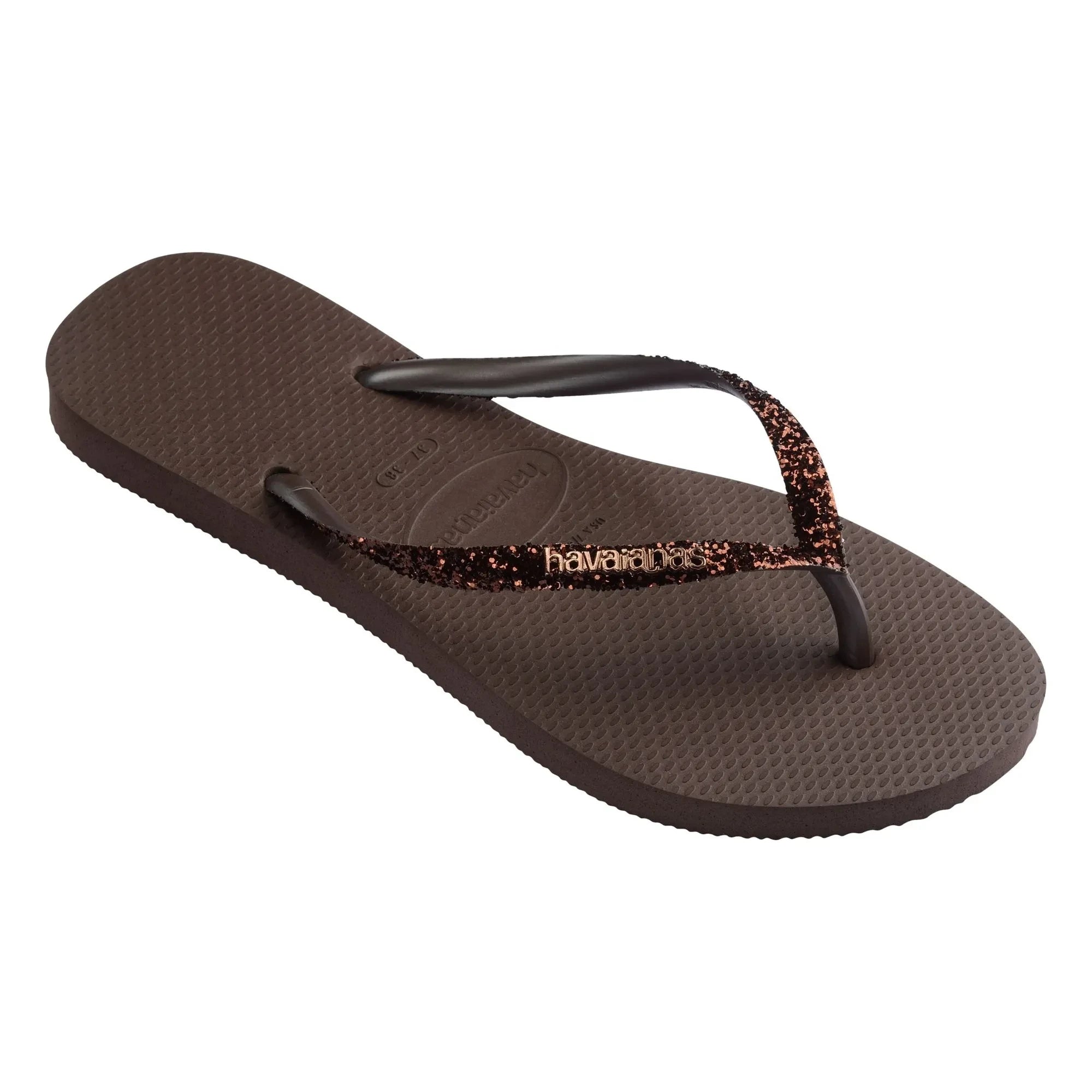Havaianas - Chanclas Slim Glitter | Chocolate