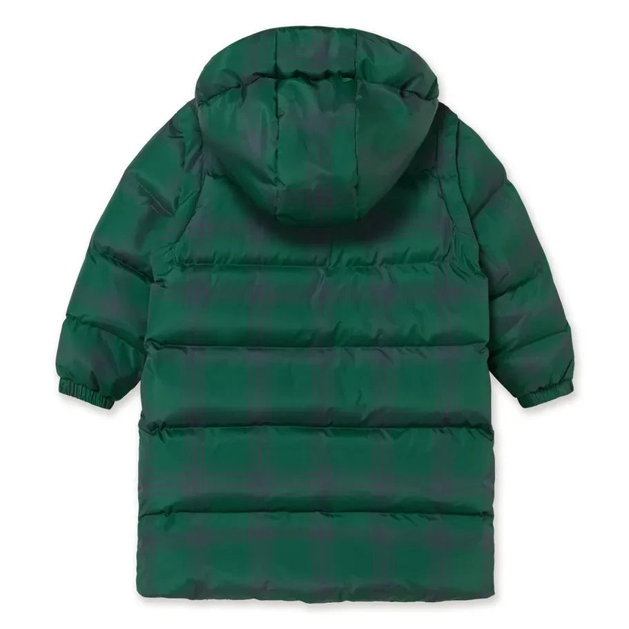 Tinycottons - Tartan Şişme Mont | Yeşil
