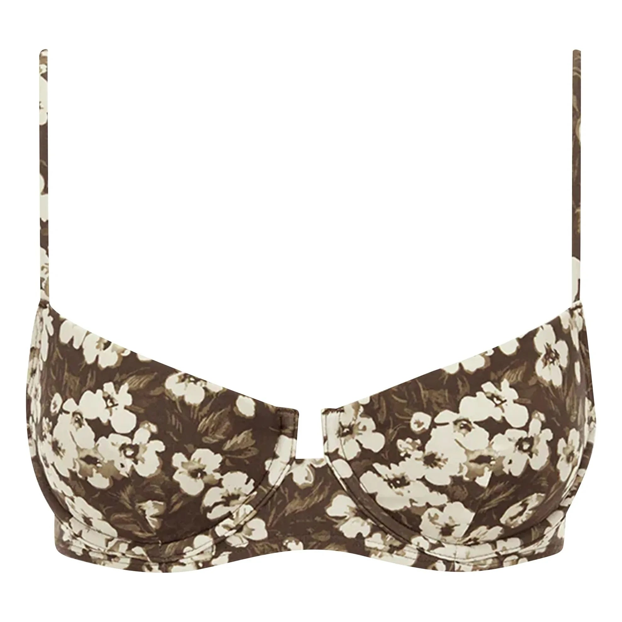 Peony - Top de bikini balconette | Marrón