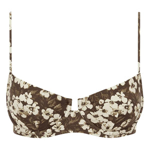 Peony - Top de bikini balconette | Marrón