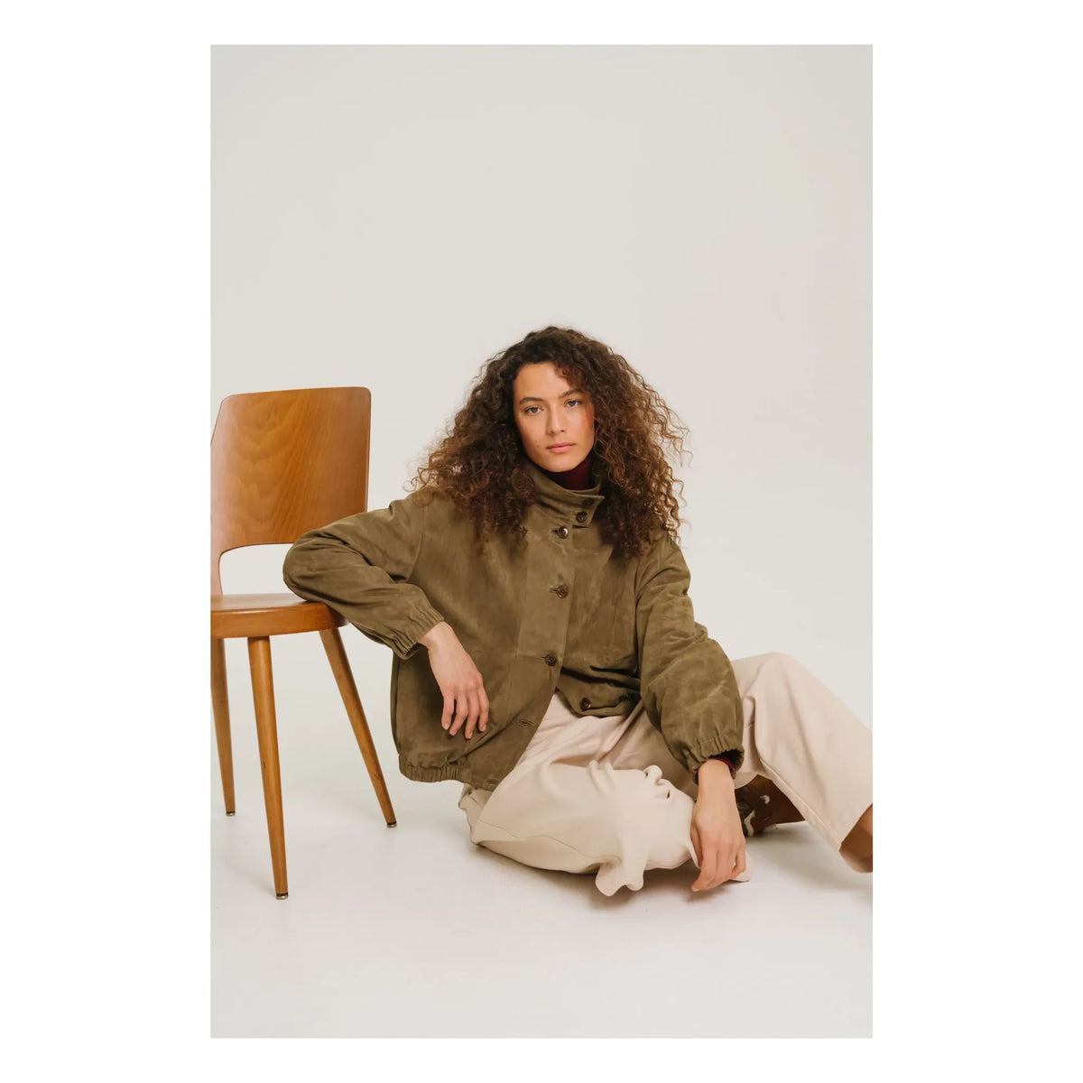 Sacrécoeur - Lise Chaqueta de cuero | Caqui