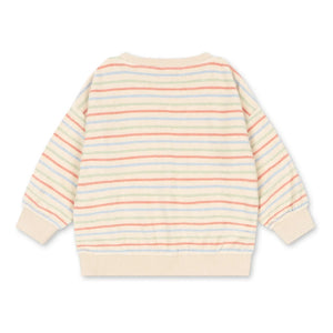 Konges Sløjd - Sudadera Itty a Rayas con Cordón Algodón Orgánico | Crudo