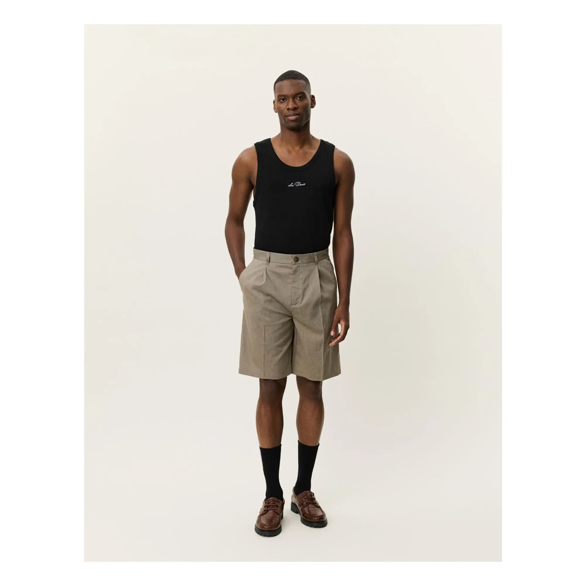 Les Deux - Shorts Reece plisados | Verde