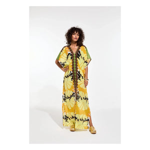 Mapoésie - Vestido de algodón Hydra Pavot | Amarillo limón