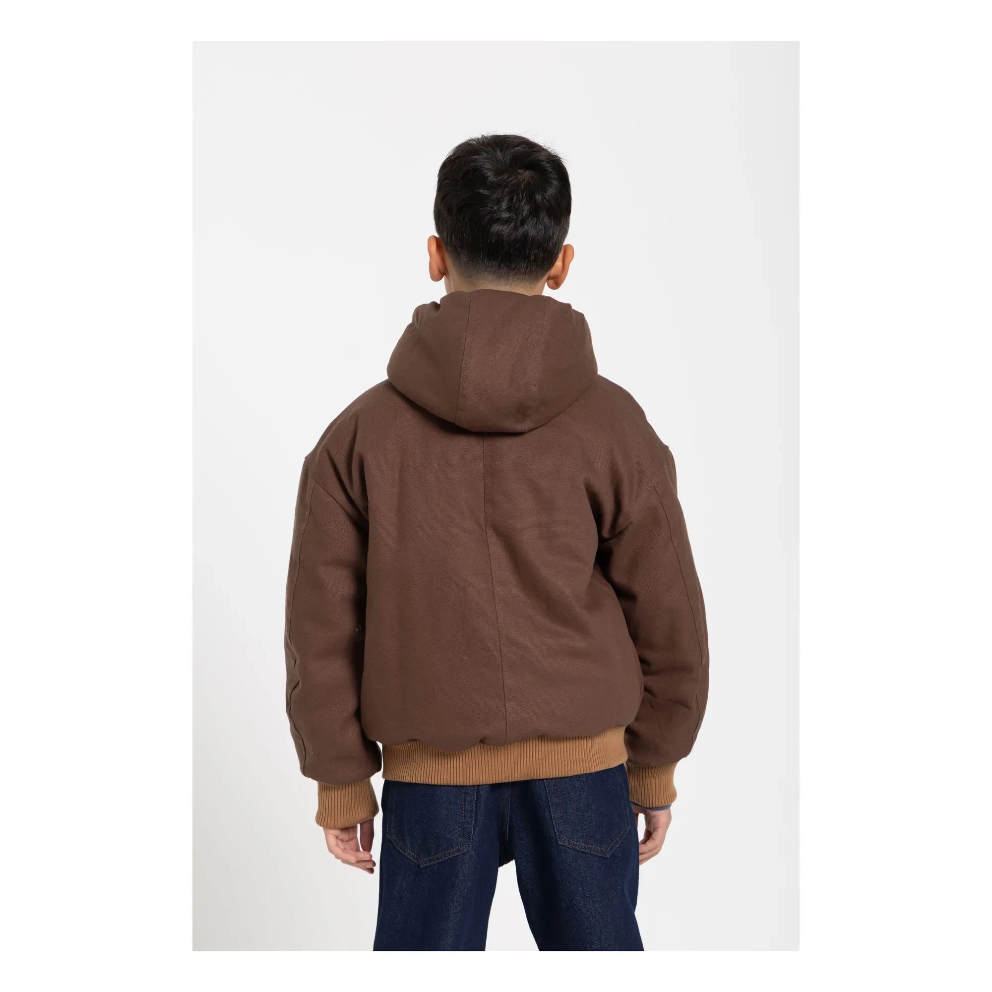 Hundred Pieces - Chaqueta con capucha mate | Marrón