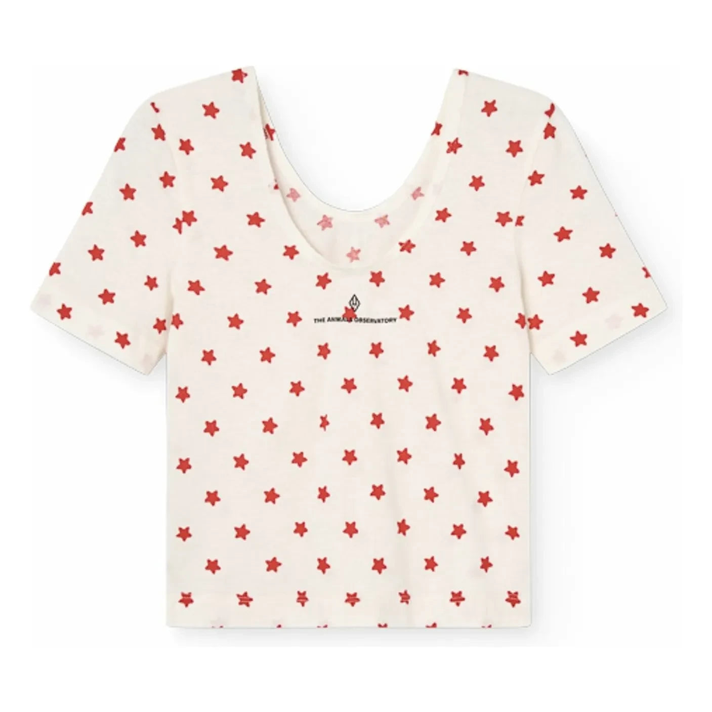 The Animals Observatory - Camiseta de Algodón Orgánico con Estrellas de Cangrejo | Blanco