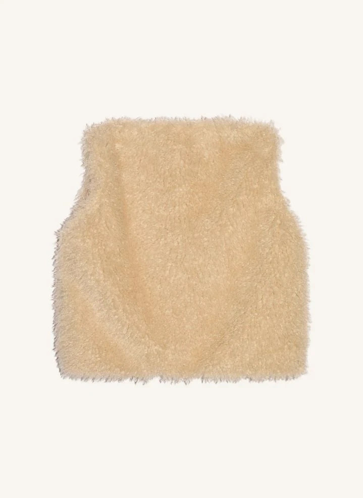 Hundred Pieces - Joyce Chaqueta sin mangas de pelo | Beige