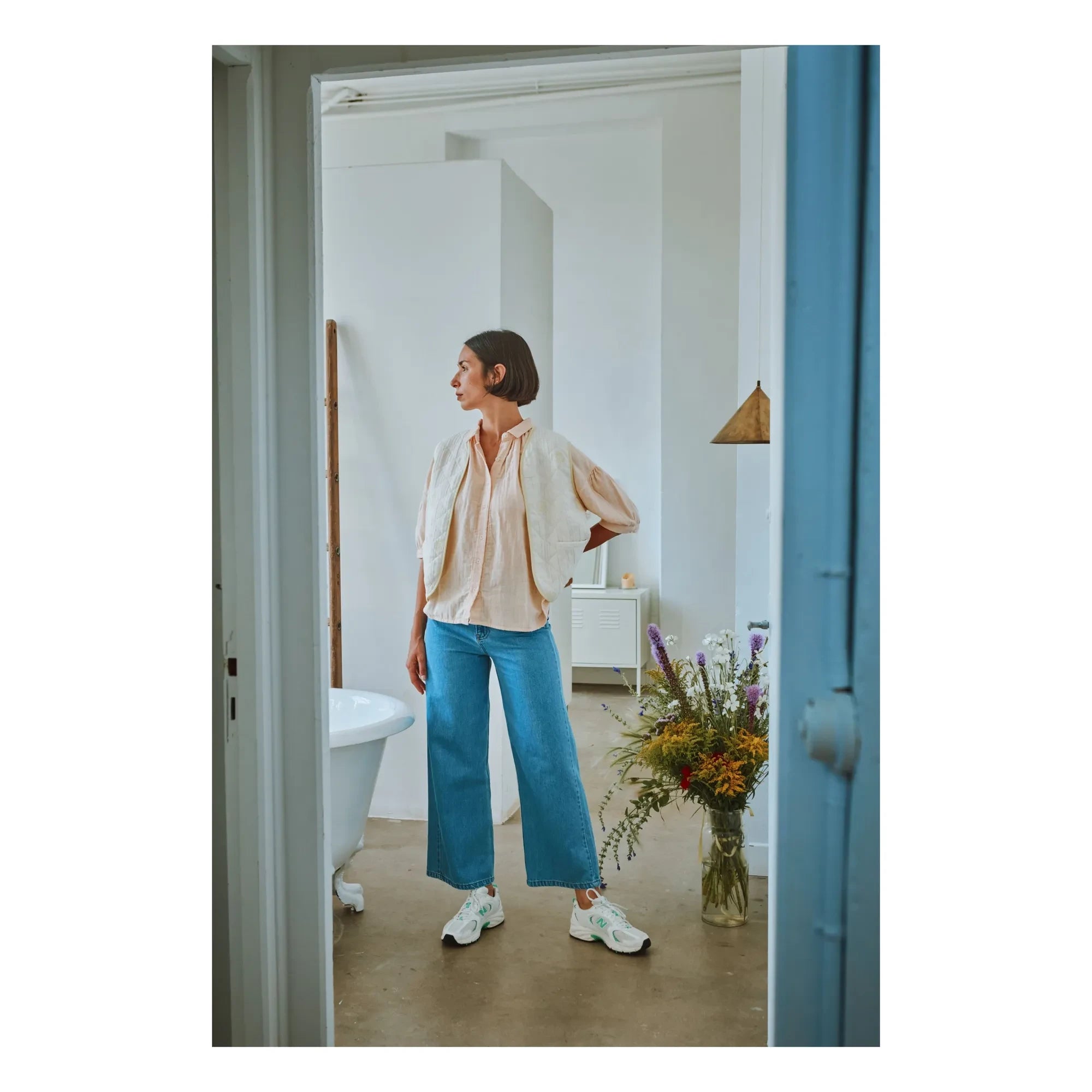 Poudre Organic - Pantalón Bergenie de tela vaquera | Azul