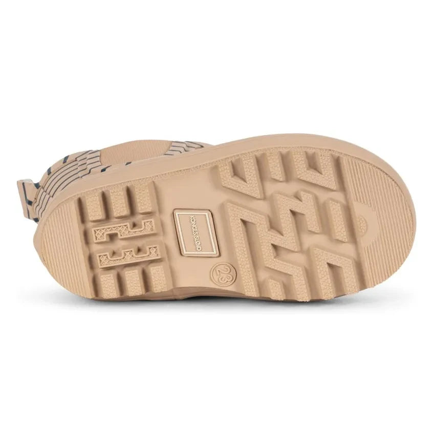 Konges Sløjd - Botas de lluvia King a rayas | Beige