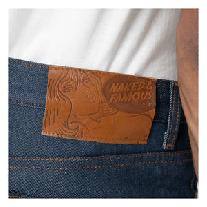 Naked & Famous - Vaquero de orillo índigo natural Super Guy | Índigo