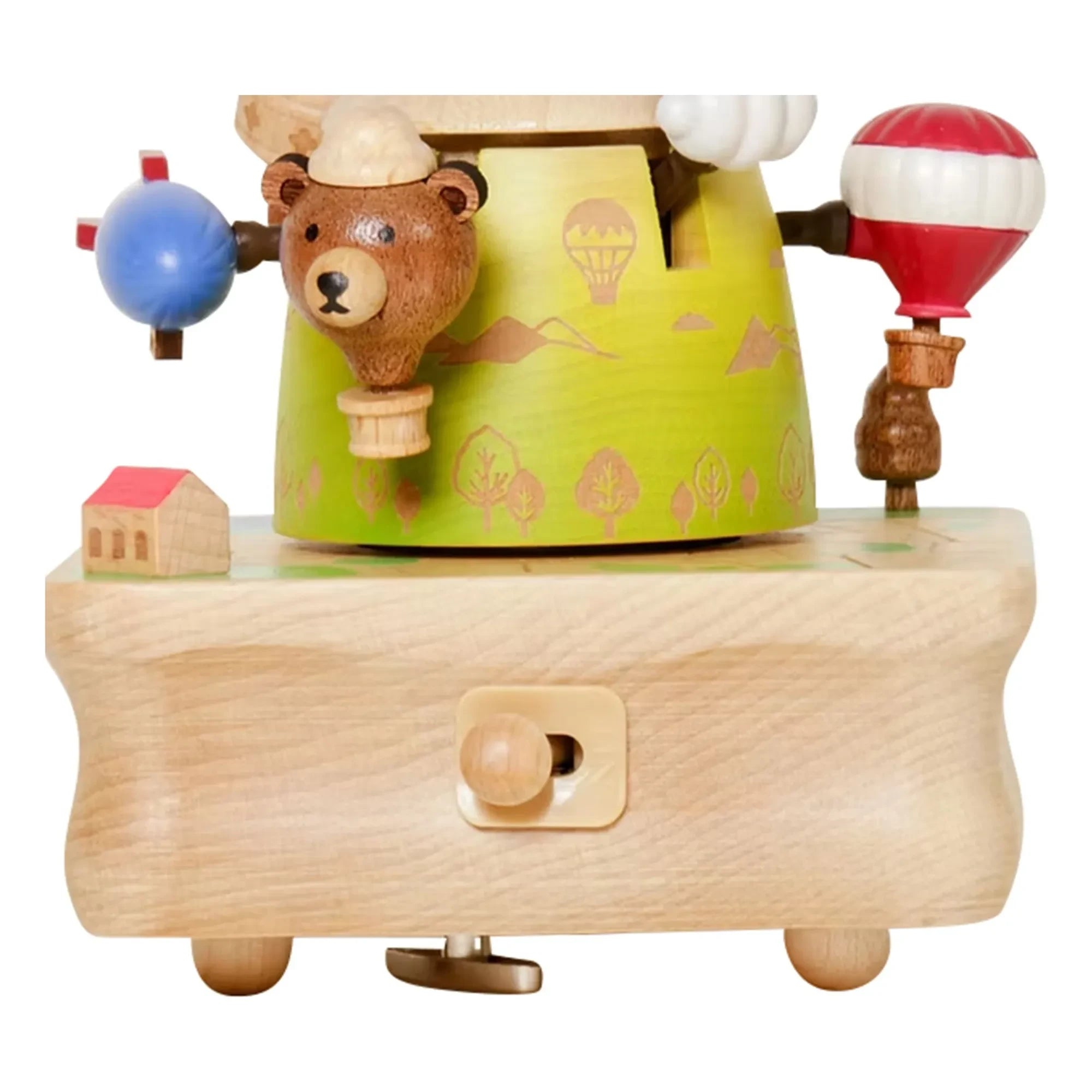 Wooderful life - Caja de música globo aerostático | Verde