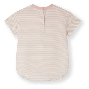 Gray Label - Mono a rayas de algodón orgánico | Rosa pálido