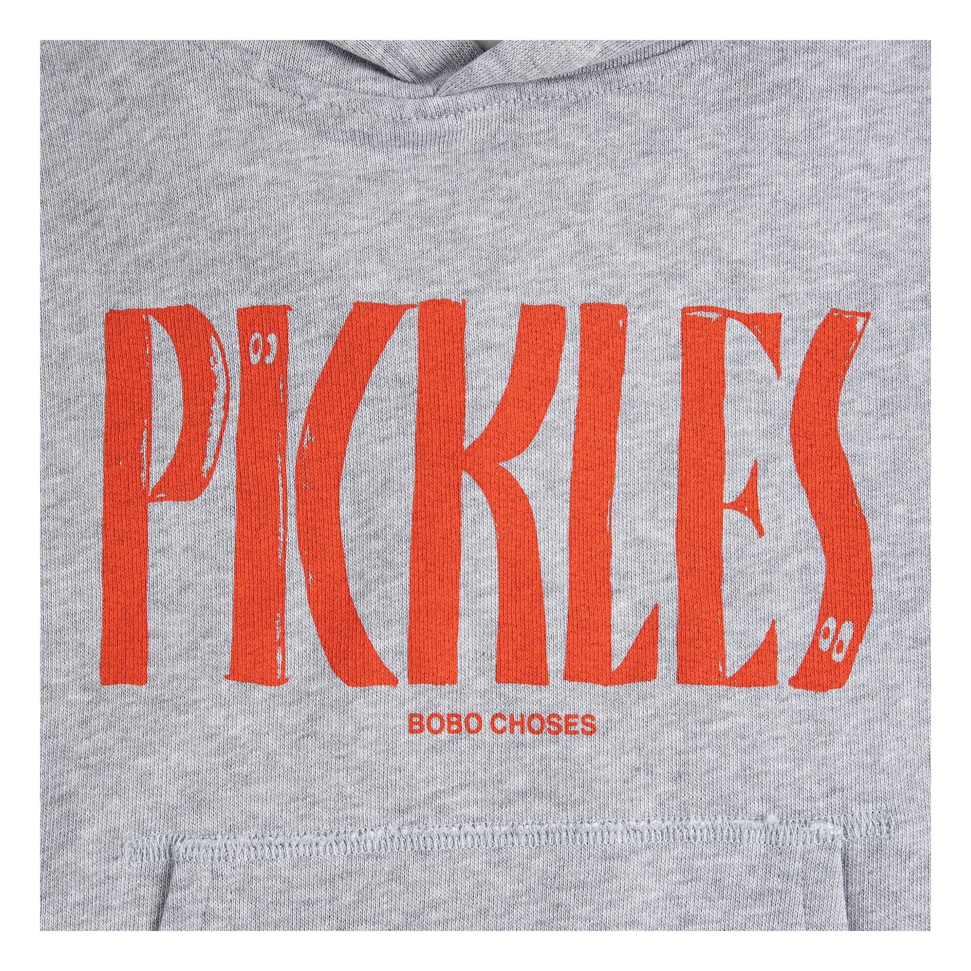 Bobo Choses - Sudadera con capucha de algodón orgánico Pickles | Gris jaspeado