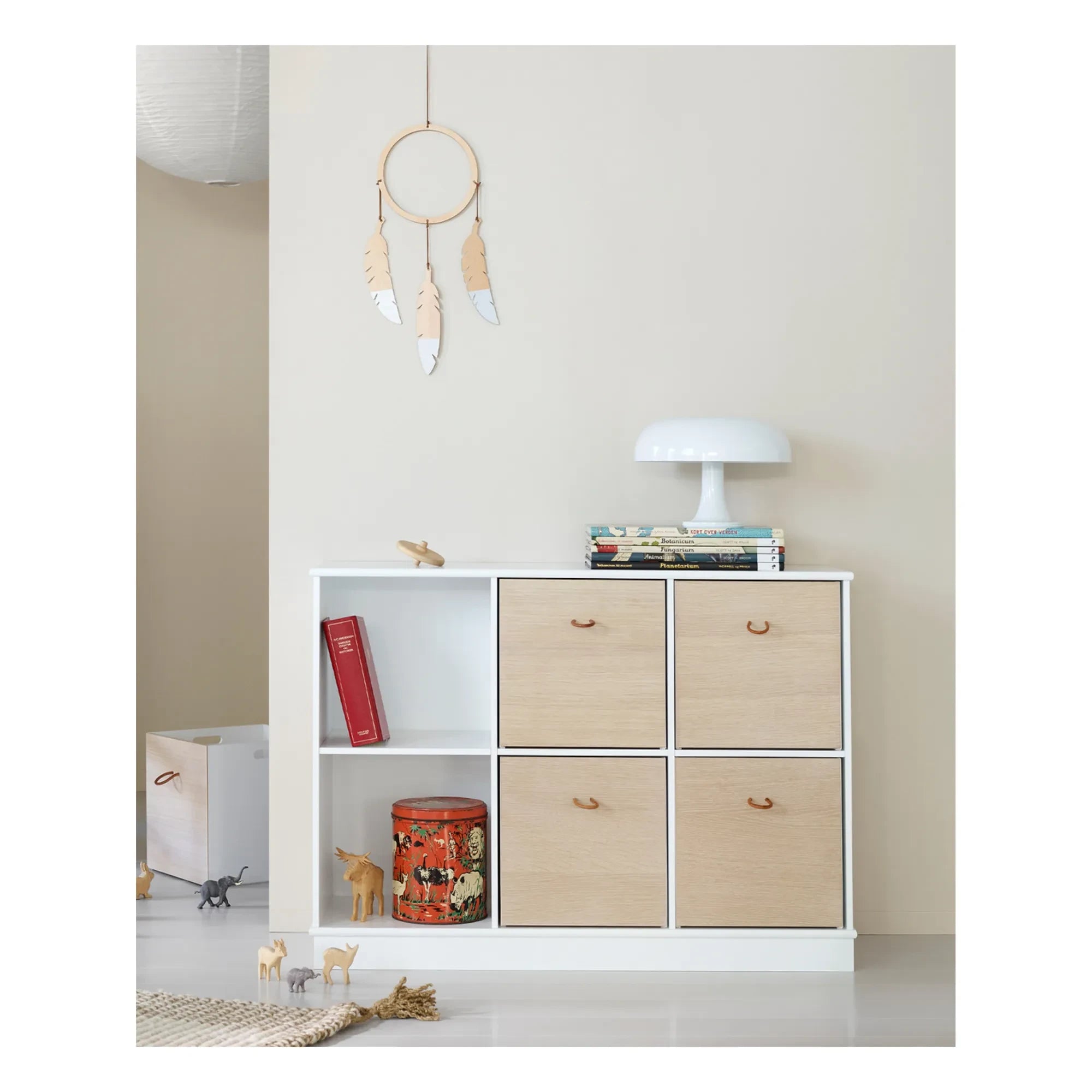 Oliver Furniture - Estantería de madera 3x2 | Blanca