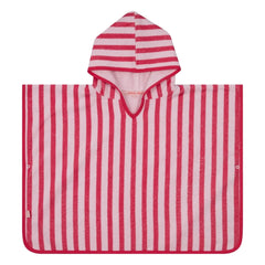 Jera Mini - Poncho de toalla a rayas | Rosa