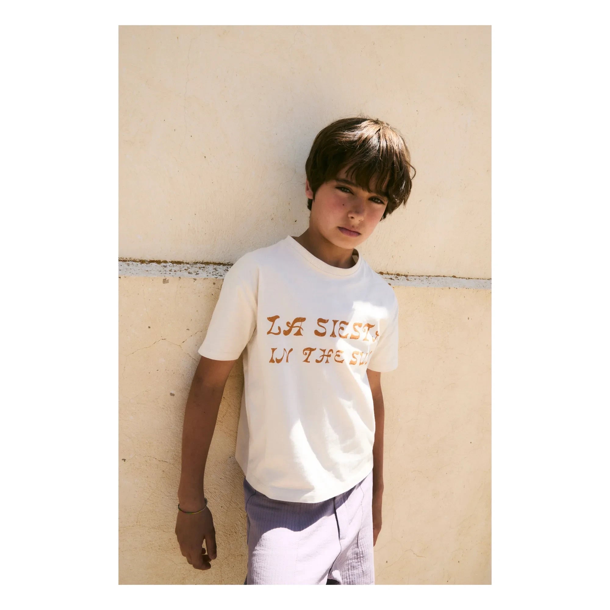 birinit - Camiseta de algodón orgánico La Siesta | Marfil