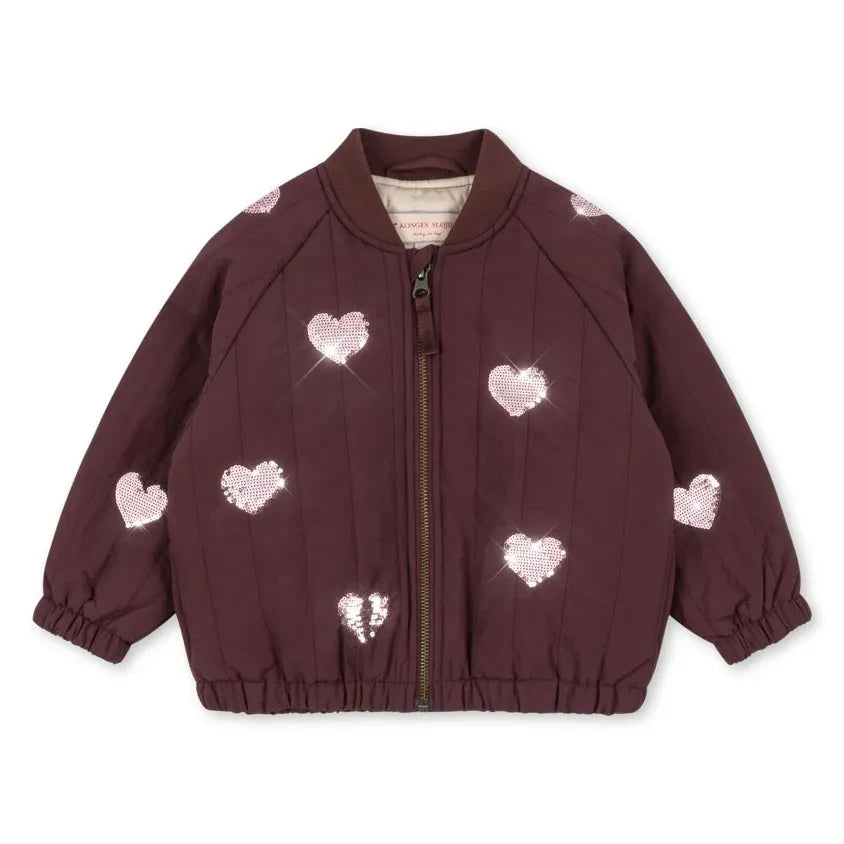 Konges Sløjd - Juno Hearts Pul Payetli Bomber Ceket | Bordo