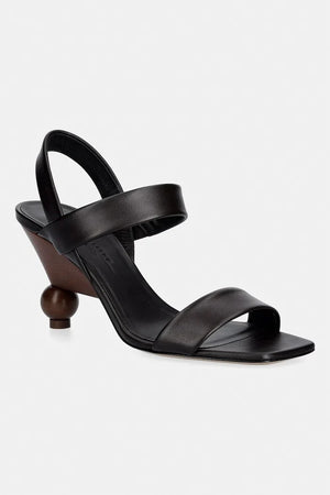 Sandalias de tacón alto de piel Weekend Max Mara Wkaaffetto