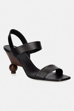 Sandalias de tacón alto de piel Weekend Max Mara Wkaaffetto