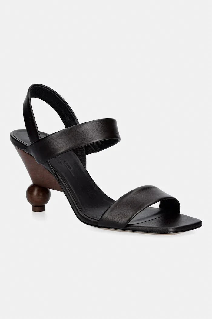 Sandalias de tacón alto de piel Weekend Max Mara Wkaaffetto